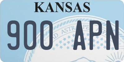 KS license plate 900APN