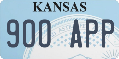KS license plate 900APP