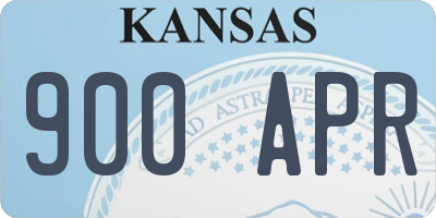 KS license plate 900APR