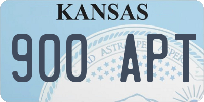KS license plate 900APT