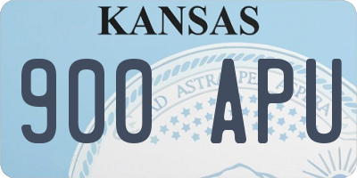 KS license plate 900APU