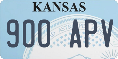 KS license plate 900APV