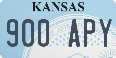 KS license plate 900APY