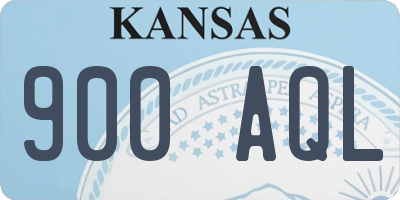 KS license plate 900AQL