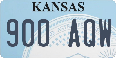 KS license plate 900AQW