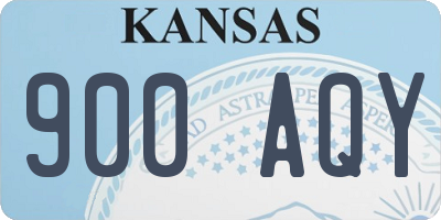 KS license plate 900AQY