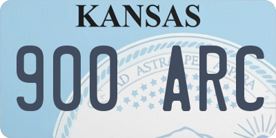 KS license plate 900ARC