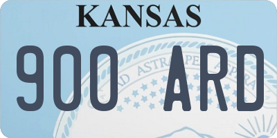 KS license plate 900ARD