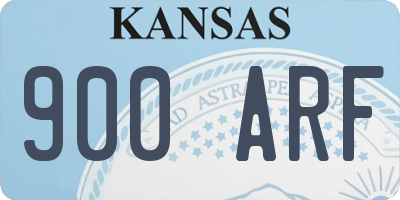 KS license plate 900ARF