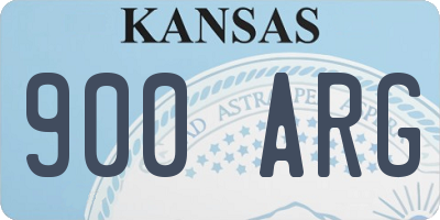 KS license plate 900ARG