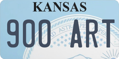 KS license plate 900ART