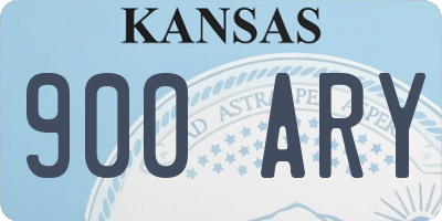 KS license plate 900ARY
