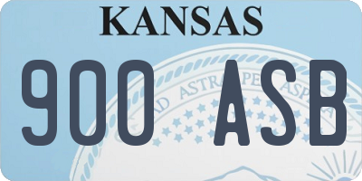 KS license plate 900ASB