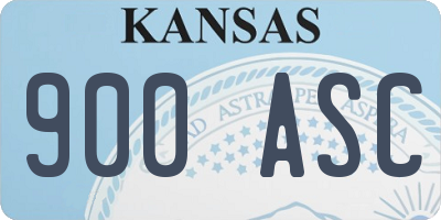 KS license plate 900ASC