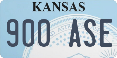 KS license plate 900ASE