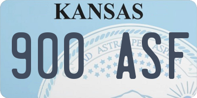 KS license plate 900ASF