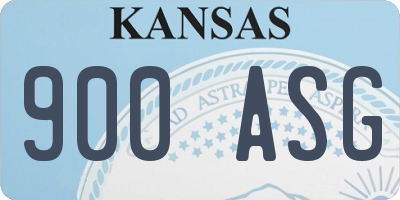 KS license plate 900ASG