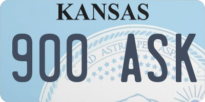 KS license plate 900ASK