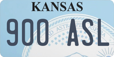 KS license plate 900ASL