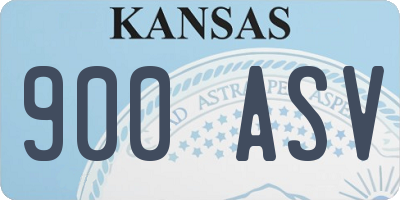 KS license plate 900ASV