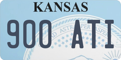 KS license plate 900ATI