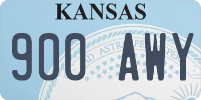 KS license plate 900AWY