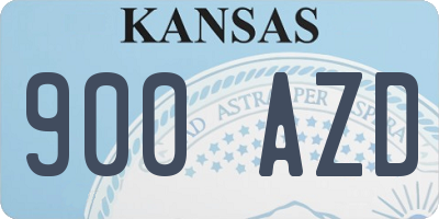 KS license plate 900AZD