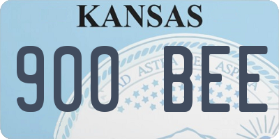 KS license plate 900BEE