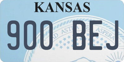 KS license plate 900BEJ