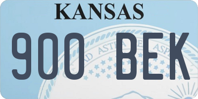 KS license plate 900BEK