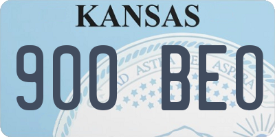 KS license plate 900BEO