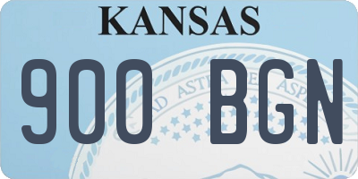 KS license plate 900BGN