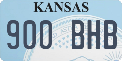 KS license plate 900BHB
