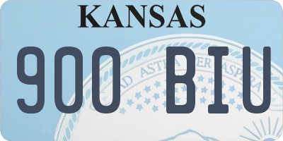 KS license plate 900BIU