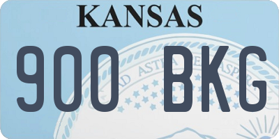 KS license plate 900BKG