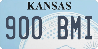 KS license plate 900BMI