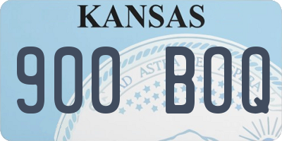 KS license plate 900BOQ