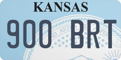 KS license plate 900BRT