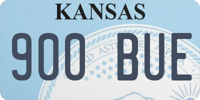 KS license plate 900BUE