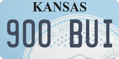 KS license plate 900BUI