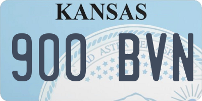 KS license plate 900BVN