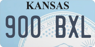 KS license plate 900BXL