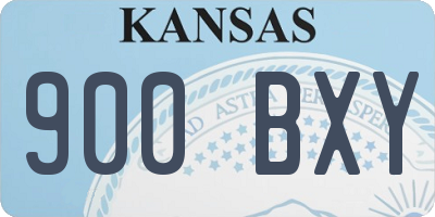 KS license plate 900BXY