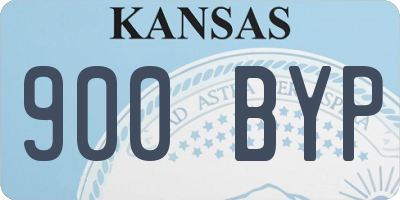KS license plate 900BYP