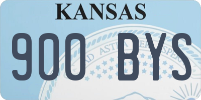 KS license plate 900BYS