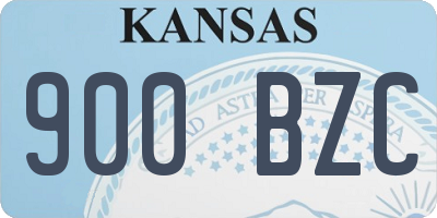 KS license plate 900BZC