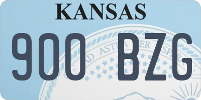 KS license plate 900BZG