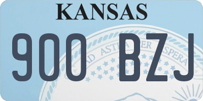 KS license plate 900BZJ