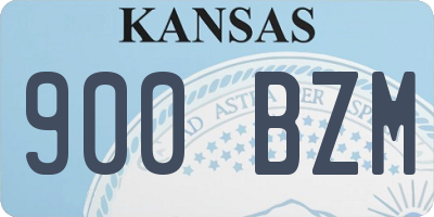 KS license plate 900BZM