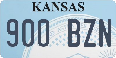 KS license plate 900BZN